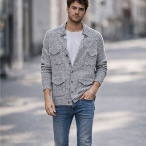 Rodarte x Opening Ceremony Button Front Donegal Cardigan Size XS